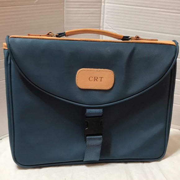 Jon Hart 15” padded coated canvas computer case with handle and leather trim - Picture 2 of 8